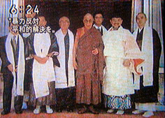 NHKニュースで紹介された国宗のダライ・ラマ14世訪問の様子