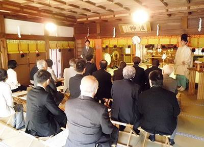 桜神宮へ正式参拝した神道国際学会役員一行 桜神宮へ正式参拝した神道国際学会役員一行