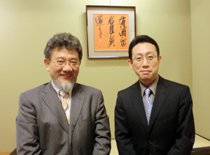 歌舞伎俳優片岡孝太郎と三宅善信代表 歌舞伎俳優片岡孝太郎と三宅善信代表