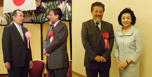 平沼赳夫たちあがれ日本代表や櫻井よしこ女史らと懇談する三宅善信代表 平沼赳夫たちあがれ日本代表や櫻井よしこ女史らと懇談する三宅善信代表