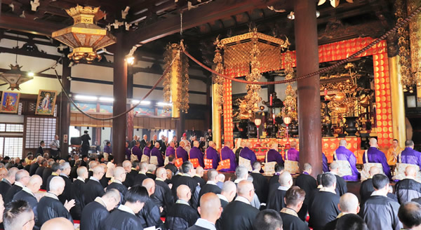 大念佛寺で厳修された吉村暲英管長晋山式