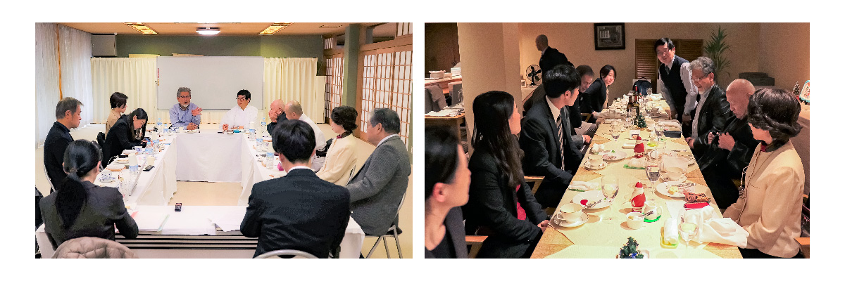 むつみ会神幸殿で開催された第214回JLC会議と京都市内のレストランで開催された2019年度納会