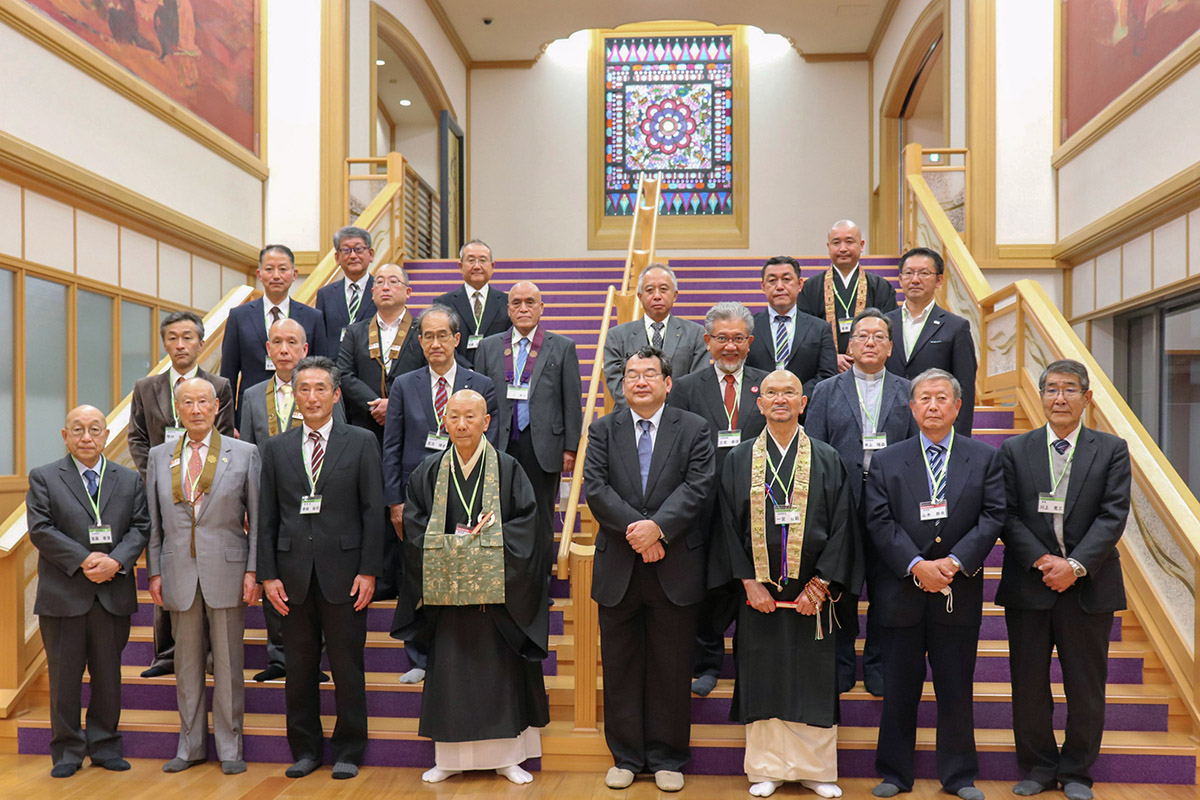 念法眞教総本山金剛寺で開催された大阪府宗教連盟の令和4年度理事総会 