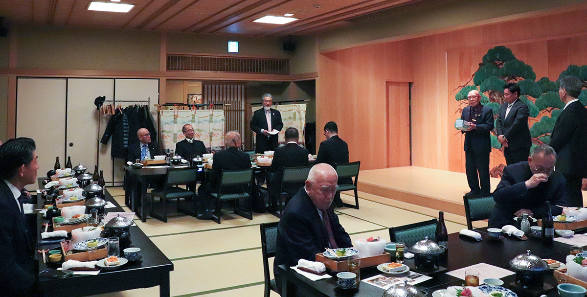 天王殿で開催された国際宗教同志会の長寿を祝う会