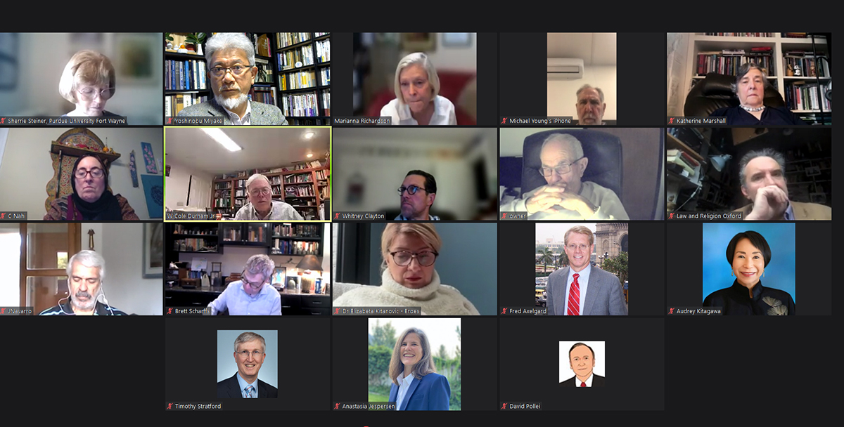  オンラインで開催されたIF20国際顧問団会議の様子