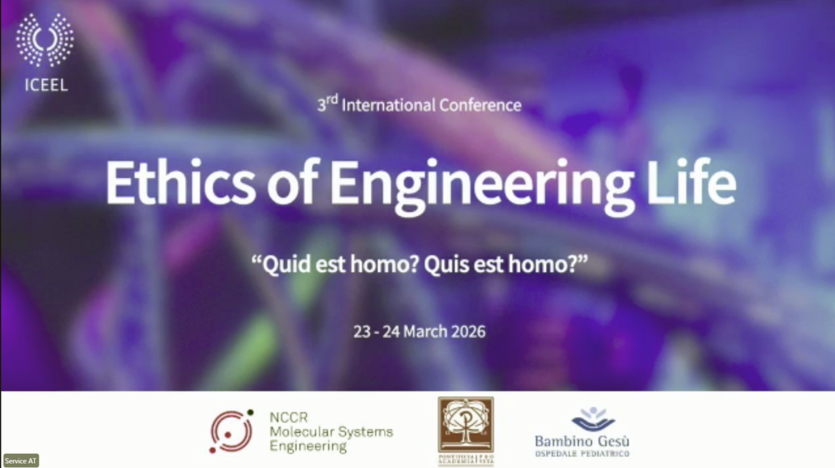バチカンで開催された第三回生命工学倫理国際会議の案内画面
